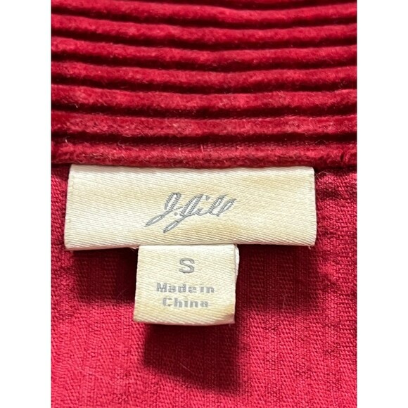 J. Jill Corduroy Red Button Front Jacket Sz S - Picture 6 of 9